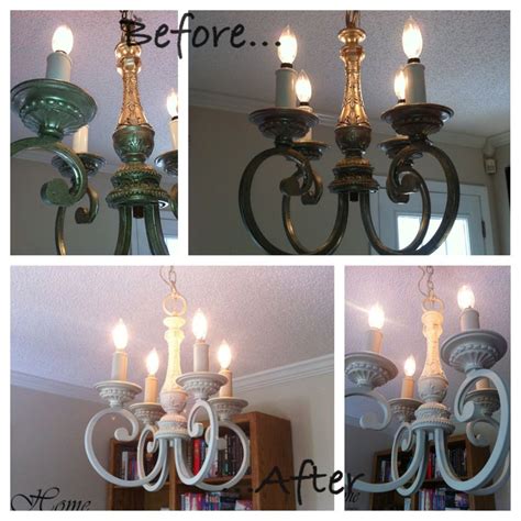 Before And After Diy Chandelier Makeover Diyqh