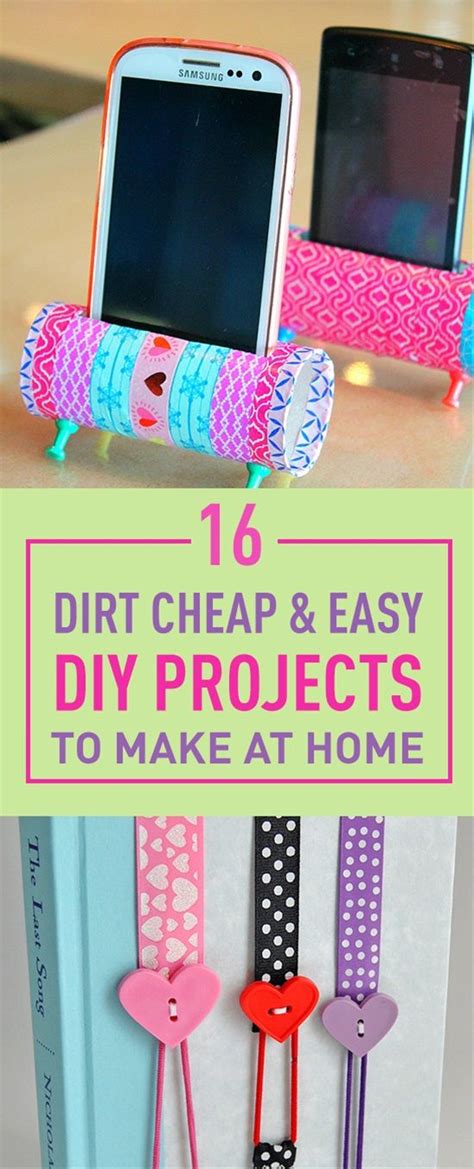 16 Dirt Cheap And Easy Diy Projects To Make At Home Fun Diy Crafts