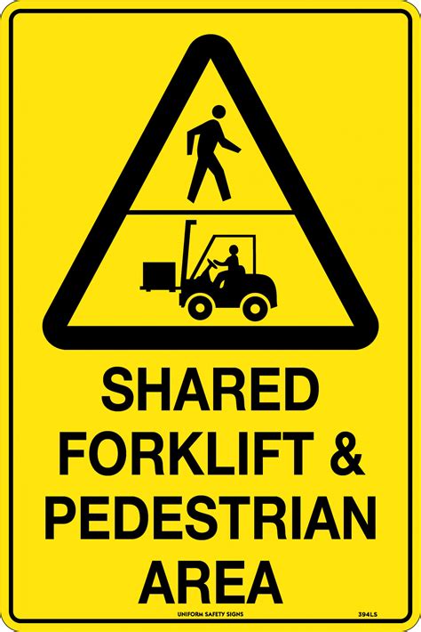Forklift Pedestrian Shared Zone National Safety Signs