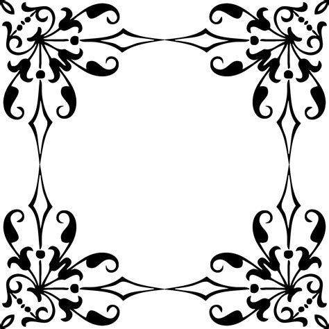 Mural bunga hitam putih, hd png download is a contributed png images in our community. Vektor Tegak: Bingkai Bunga Vektor Hitam Putih Png