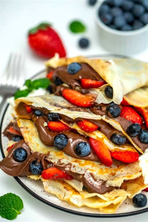 Serve these with your favorite fruit preserves, nutella, or simply dust them with powdered sugar! French Crepes Recipe - Sweet and Savory Meals