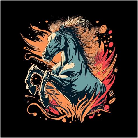 Premium Vector Horse Colorful Vector Illustration Design Art