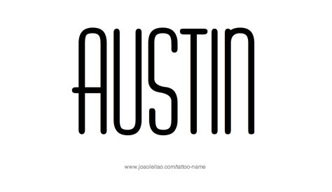 Austin Name Tattoo Designs