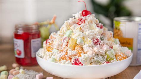If you're from the south, then you know about ambrosia salad. Ambrosia Salad Recipe (Marshmallows and Fruit) - Dinner ...