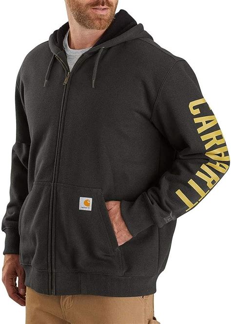 Carhartt Mens Rain Defender Original Fit Fleece Lined Logo Graphic