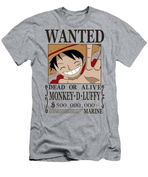 Bounty Luffy Wanted One Piece T Shirt For Sale By Aditya Sena