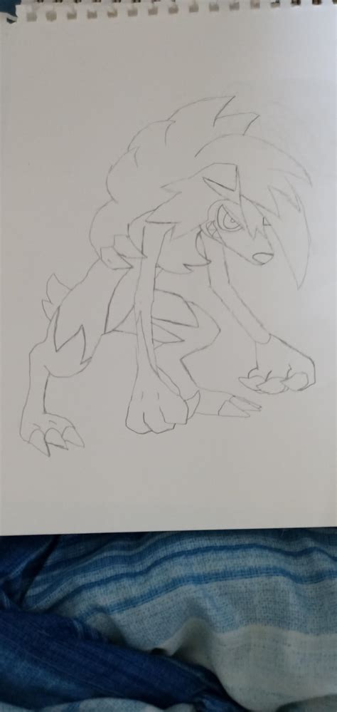 Requested A Drawing Of Lycanroc Midnight Form R Pokemon