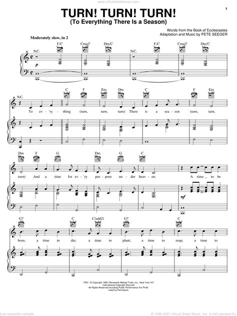 Mobilesheetspro is the ultimate sheet music viewer for android tablets. Byrds - Turn! Turn! Turn! (To Everything There Is A Season ...