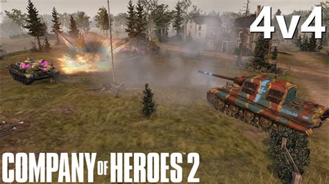 Coh2 4v4 Epic Match Company Of Heroes 2 Youtube