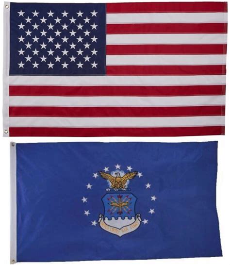 Usa And Air Force Flag 3x5 Embroidered 2 Double Sided Flag Wholesale