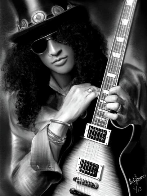 Guns n' roses were having to take to the stage later and later, or they simply did not play. Slash From Guns N Roses Drawing by Becky Herrera