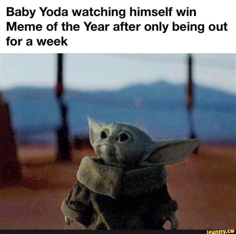 Baby Yoda Watching Himself Win Meme Of The Year After Only Being Out