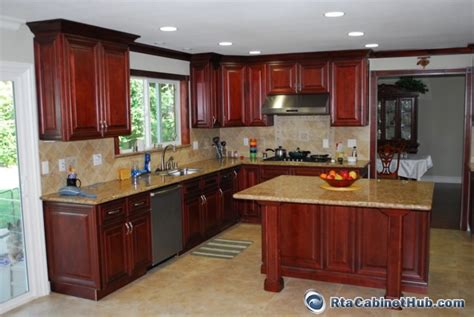 From the cabinet you may then go up and down to various other parts of the kitchen, such as sinks, countertop, or even floor. Mahogany Maple - RTA Cabinet Hub - Cayenne Cognac