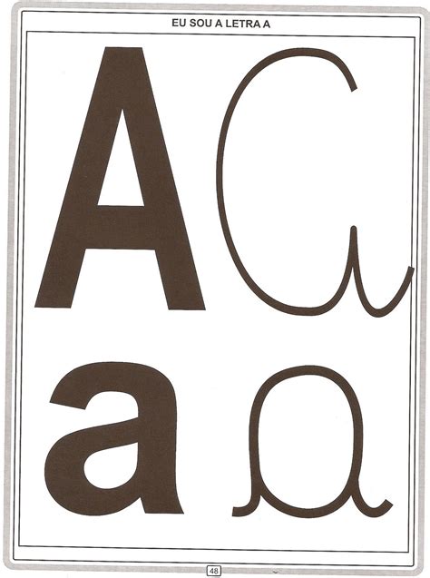 Cartazes Alfabeto Quatro Tipos De Letras Cursiva Bastão Minúscula