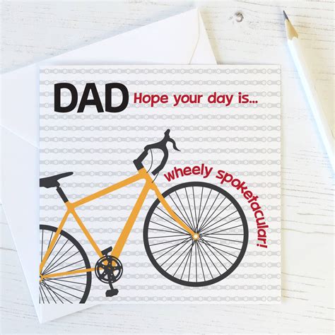 Bike Pun Dad Birthday Fathers Day Card By Wink Design