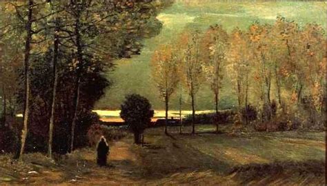 Autumn Landscape At Dusk Painting Vincent Van Gogh Oil Paintings