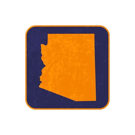 Premium Vector Arizona State Map Square With Grunge Texture Vector