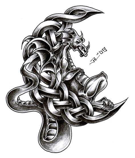 Worlds Most Popular Tattoo For Female Celtic Dragon Tattoo Designs
