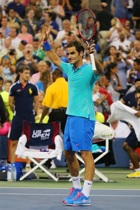 Grand Slam Champion Roger Federer Third Round Match Us Open 2014