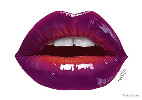 Sexy Lips Digital Painting Art By Thubakabra Redbubble