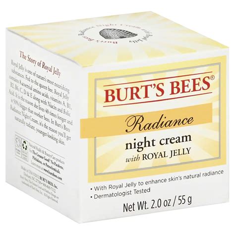 burt s bees radiance night cream with royal jelly shop facial moisturizer at h e b