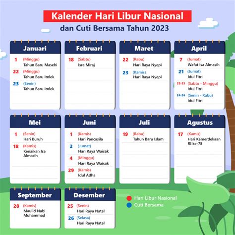Kalender Lengkap Libur Nasional Dan Cuti Bersama Kamis