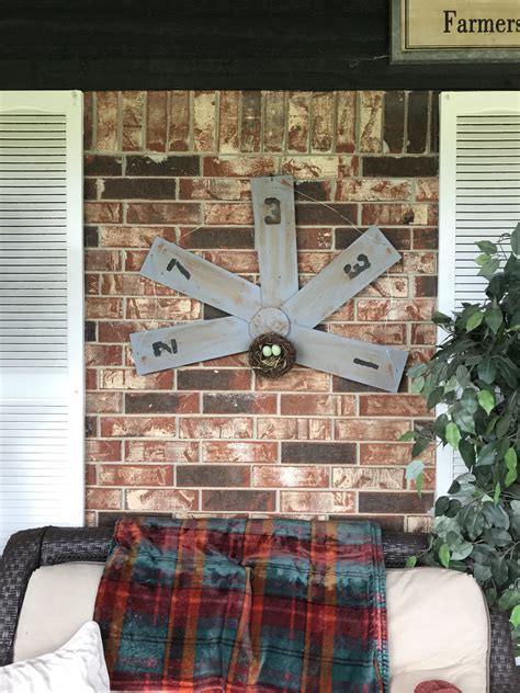 It would be lovely anywhere in your garden and if you don't have a wooden post that you can mount it to, you. Old ceiling fan blades in to a windmill...diy | Windmill ...