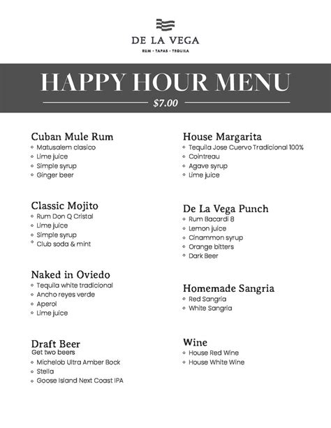 Happy Hour De La Vega Bar
