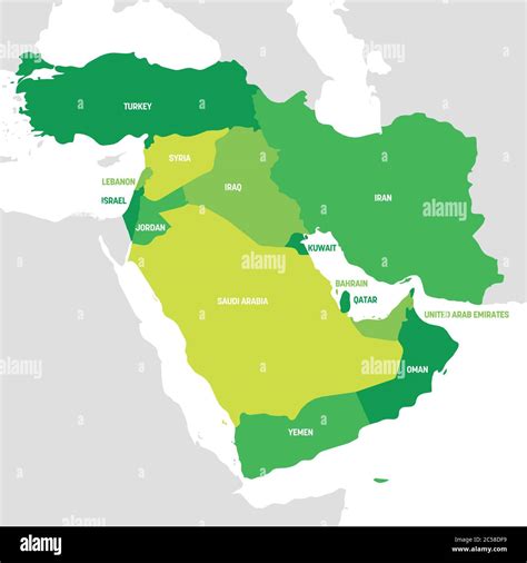 East Asia Region Map Countries In Eastern Asia Vector