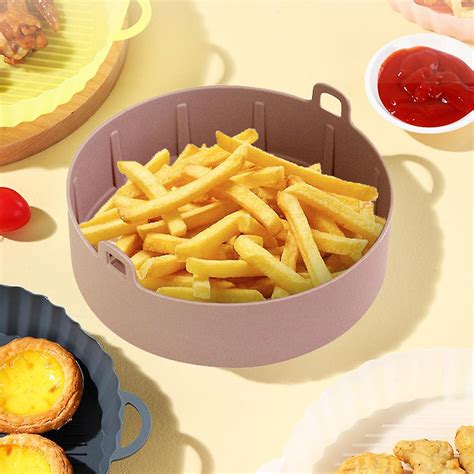 Silicone Air Fryer Pot Bbq Barbecue Pad Plate Airfryer Oven Baking Tray