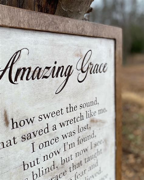 Amazing Grace Sign Custom Song Sign Housewarming T Framed Wood Song