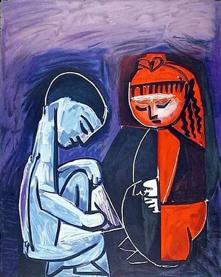 Pablo Picasso — Two Children Claude And Paloma 1952