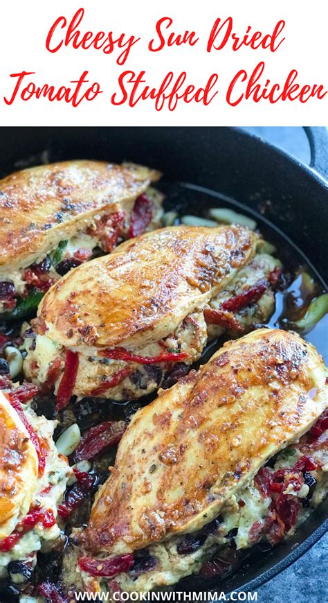 Spoon the sundried tomato stuffing in the centre. Cheesy Sundried Tomato Stuffed Chicken | Recipe | Food ...