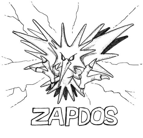 Pokemon Galarian Zapdos Coloring Page Coloring Pages