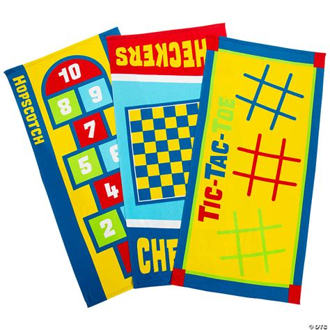 Game Beach Towels 3 Pc Oriental Trading