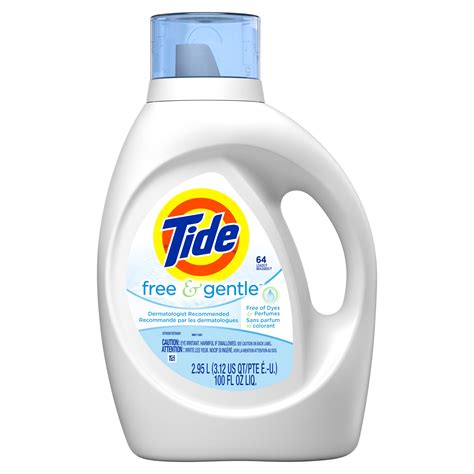 Tide Free & Gentle Liquid Laundry Detergent 100 Fl Oz 64 Loads ...