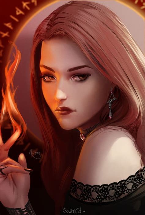 Red Haired Elf Redhead Art Fantasy Art Women Dark Fantasy Art