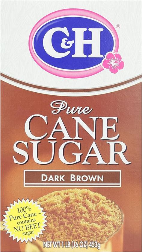 Candh Dark Brown Sugar Pure Cane Sugar 1 Lb Box 453g Uk