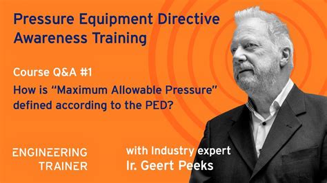 Pressure Equipment Directive How Is Maximum Allowable Pressure