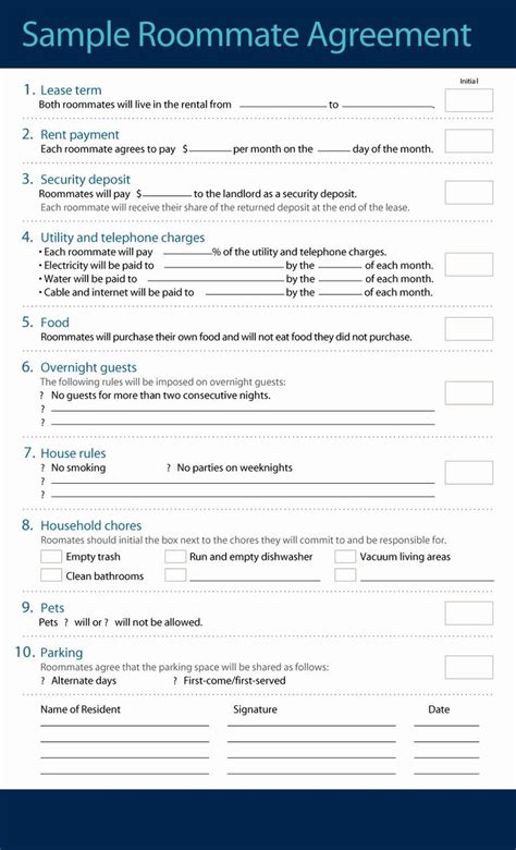 Funny Roommate Agreement Luxury Free Roommate Agreement Templates Forms Word Pdf Roommate