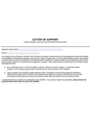 Free 10 Research Letter Of Support Samples In Pdf Ms Word
