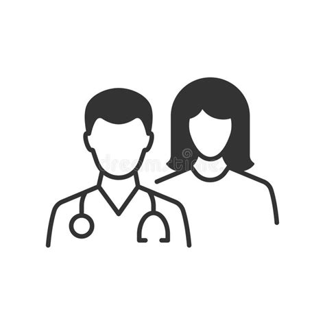 Doctor And Patient Icon Vector Illustration Stock Illustration