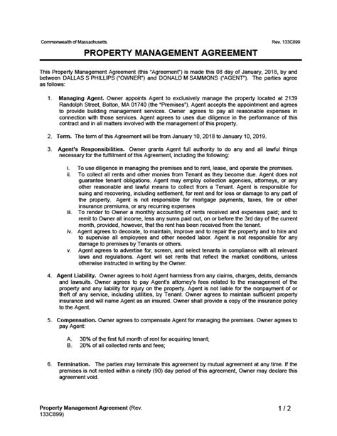 Free Property Management Forms Templates