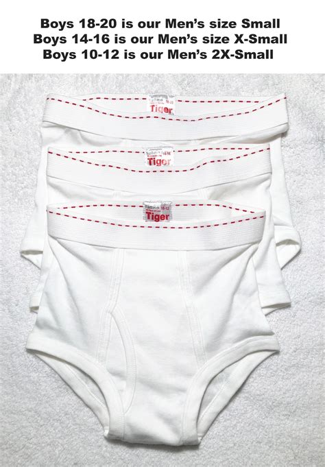 Tiger Underwear All White Mens Double Seat Briefs And Red Etsy