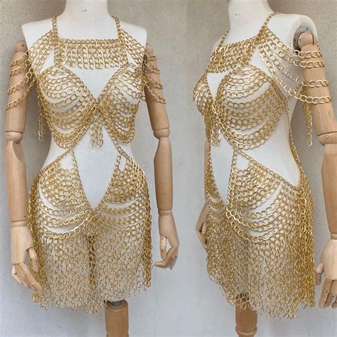 Chain Dress By Mukoshop On Etsy Chain Dress Rave Outfits Dresses