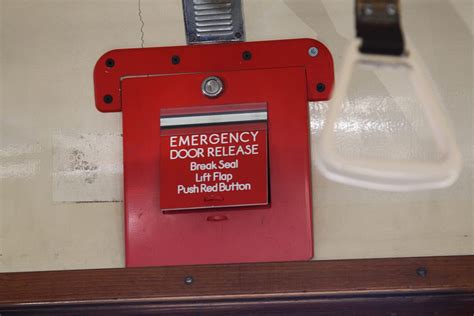 Emergency Door Release Inside A W Class Tram At Roof Level Wongms
