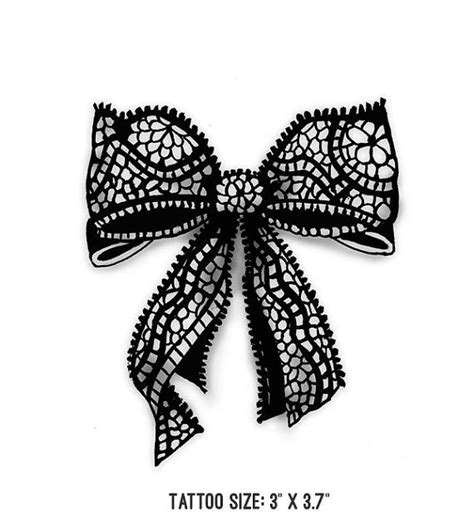 Lace Bows Romantic 2 Temporary Tattoos Lace Bow Tattoos Bow Tattoo Designs Lace Tattoo