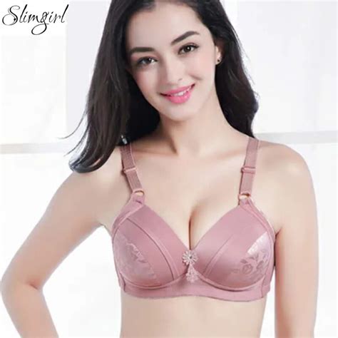 Slimgril Women Sexy Wire Free Push Up Bra Cotton Seamless Adjusted
