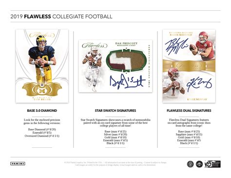 2020 panini flawless collegiate football cards delivers (6) autographed cards, (2) memorabilia cards plus (2) diamond. 2019 Panini Flawless Collegiate Football Cards - Go GTS