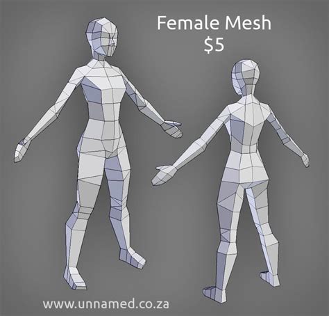 Low Poly Female Model By YeshuaNel Low Poly Models Low Poly
